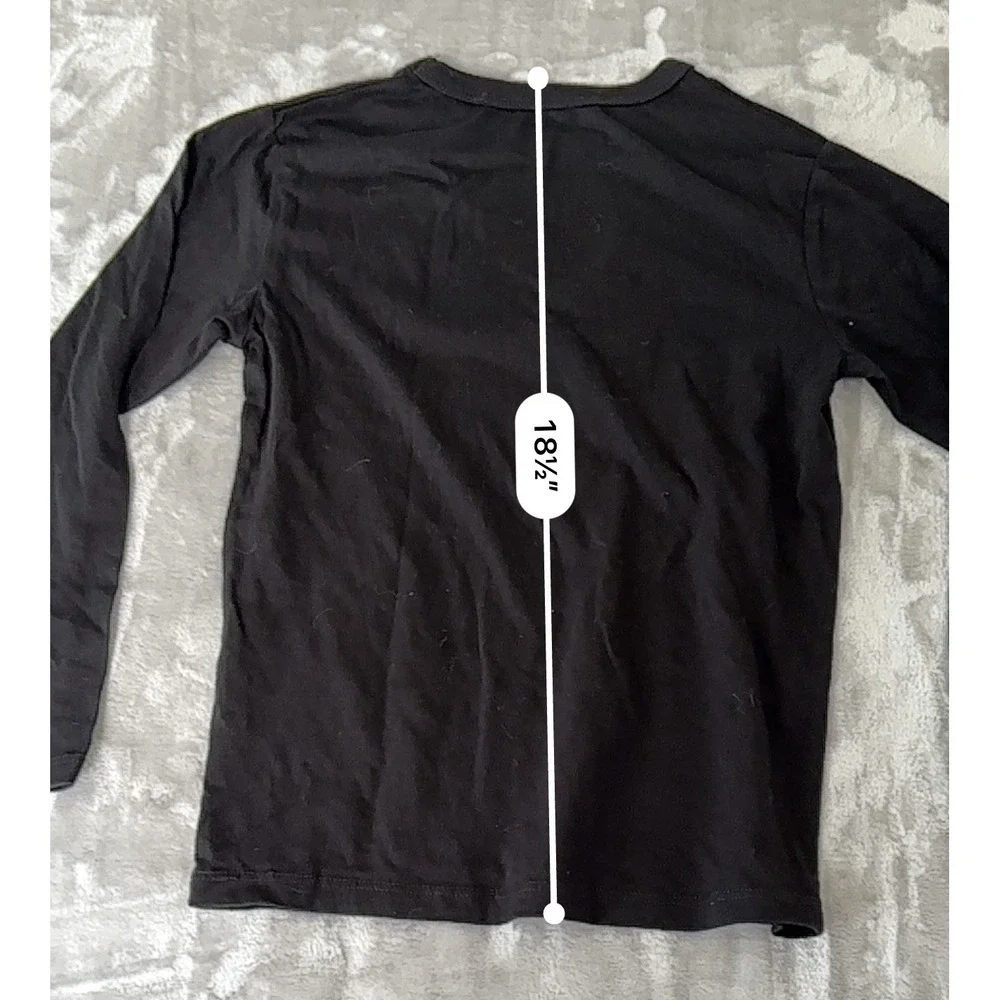 Children's Place Boys T Shirt‎ Long Sleeve Black Size 5/6 Small Cousins Crew NWT
